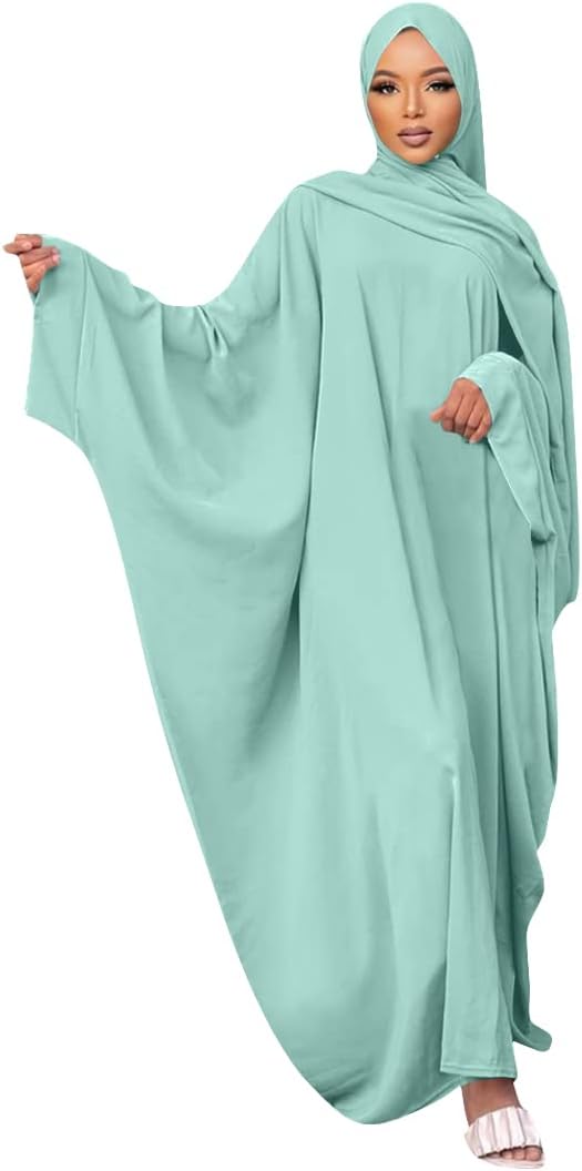 IWEMEK Abayas for women Muslim One-Piece Prayer Dress