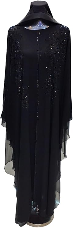 Elegant Black Chiffon Abaya
