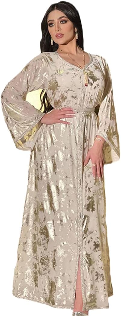 White Chiffon Abaya Dubai Robe Longue Djellaba Musulmane