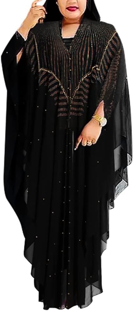 Abaya Dress for Women Muslim Chiffon Maxi Kaftan Dress