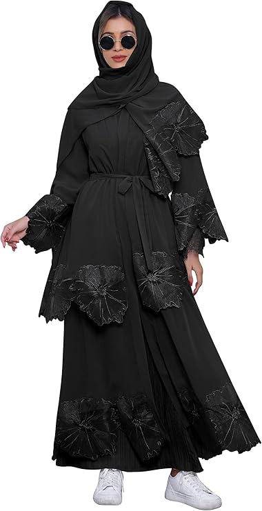 Front Open Abayas for Women Muslim