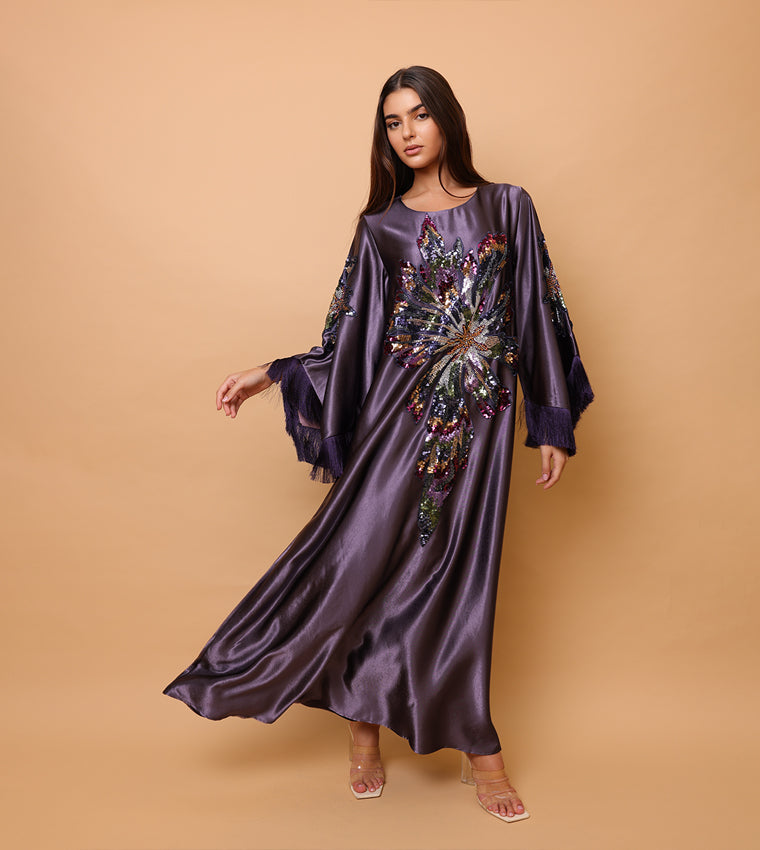 IKKXA  Embellished Flared Sleeves Jalabiya
