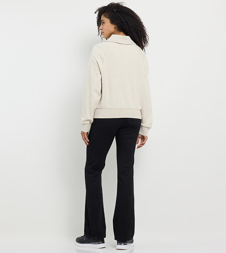 Tommy Hilfiger Logo Printed Collared Sweatshirt