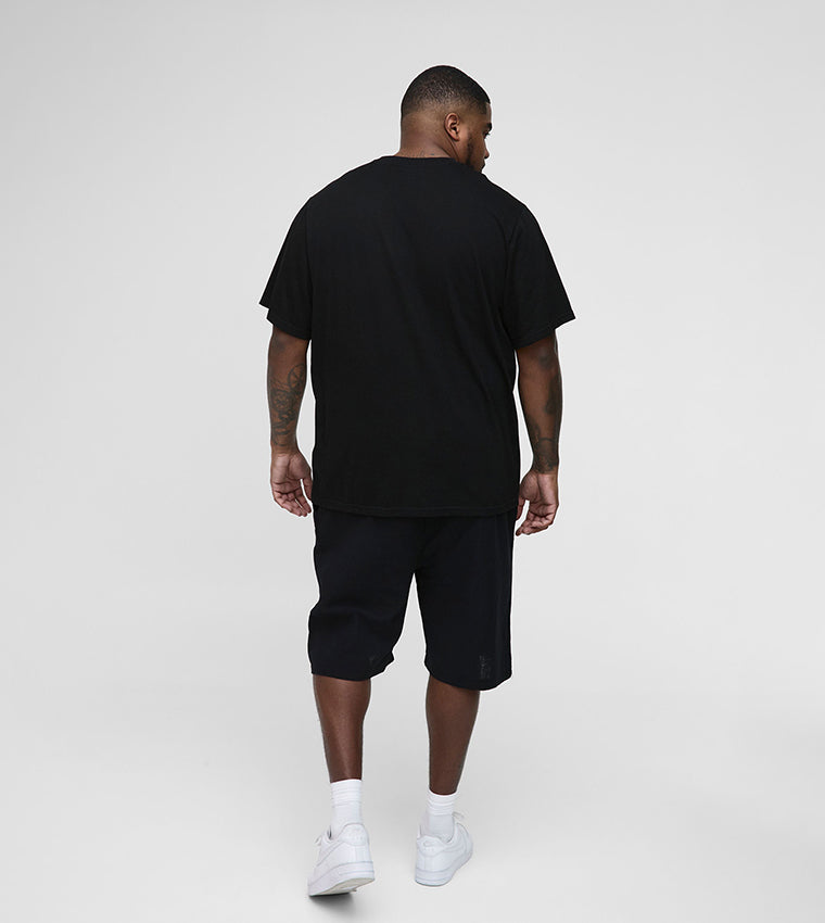 boohooMAN Mid Rise Linen Relaxed Fit Shorts