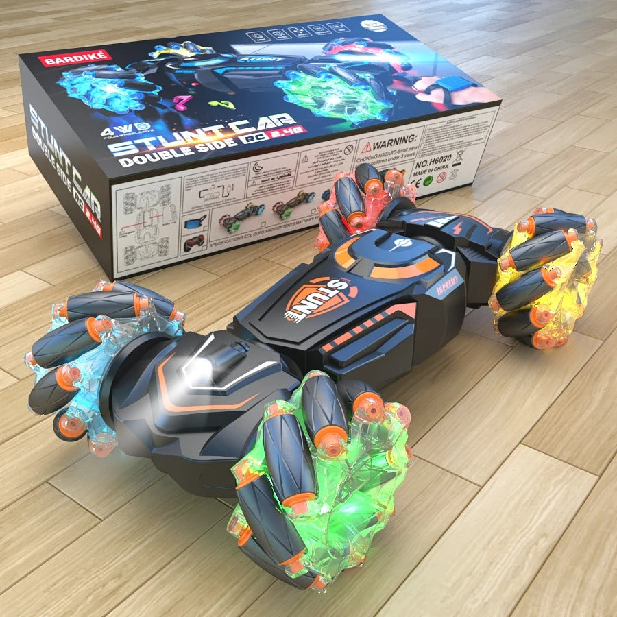 4WD RC stunt car rotation drift 2.4G wireless remote control car children's and boys sound and light toy car